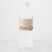 Étiquette Pour Bouteilles D'eau Mariage d'automne (Devant)