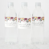 Étiquette Pour Bouteilles D'eau Mariage d'automne floral personnalisé (Bouteilles)