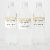 Étiquette Pour Bouteilles D'eau Mariage de brosse Or Chic (Bouteilles)