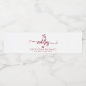 Étiquette Pour Bouteilles D'eau Mariage de calligraphie simple et élégant (Étiquettes simples)