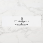 Étiquette Pour Bouteilles D'eau Mariage de calligraphie simple et élégant (Étiquettes simples)