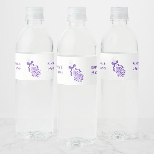 Étiquette Pour Bouteilles D'eau Mariage de conception de lavande (Bouteilles)