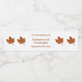 Étiquette Pour Bouteilles D'eau Mariage de design d'automne (Étiquettes simples)