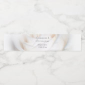 Étiquette Pour Bouteilles D'eau Mariage de design Rose blanche (Étiquettes simples)