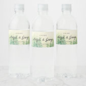 Étiquette Pour Bouteilles D'eau Mariage de forêt rustique personnalisable (Bouteilles)