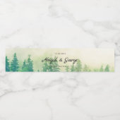 Étiquette Pour Bouteilles D'eau Mariage de forêt rustique personnalisable (Étiquettes simples)