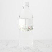 Étiquette Pour Bouteilles D'eau Mariage de prairie fleur sauvage (Dos)