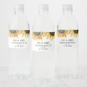 Étiquette Pour Bouteilles D'eau Mariage de tournesol floral Eucalyptus (Bouteilles)