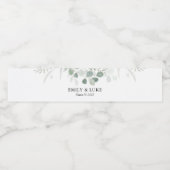 Étiquette Pour Bouteilles D'eau Mariage de verdure personnalisé (Étiquettes simples)