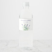 Étiquette Pour Bouteilles D'eau Mariage des herbes d'aquarelle Lavender Eucalyptus (Devant)
