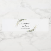 Étiquette Pour Bouteilles D'eau Mariage d'eucalyptus aquarelle (Étiquettes simples)