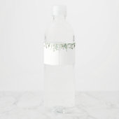 Étiquette Pour Bouteilles D'eau mariage d'eucalyptus aquarelle (Dos)