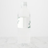 Étiquette Pour Bouteilles D'eau Mariage Eucalyptus Sage Vert Aquarelle (Dos)