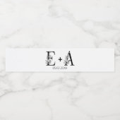 Étiquette Pour Bouteilles D'eau mariage faveur simple élégant mariage monogramme (Étiquettes simples)