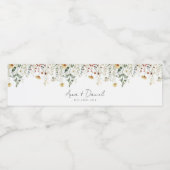 Étiquette Pour Bouteilles D'eau Mariage fleur sauvage (Étiquettes simples)