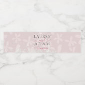 Étiquette Pour Bouteilles D'eau Mariage Fleur sauvage couleur rose vif (Étiquettes simples)