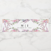 Étiquette Pour Bouteilles D'eau Mariage Fleur sauvage de printemps (Étiquettes simples)