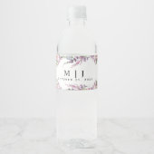 Étiquette Pour Bouteilles D'eau Mariage Fleur sauvage de printemps (Devant)