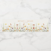 Étiquette Pour Bouteilles D'eau Mariage Fleur sauvage rustique (Étiquettes simples)