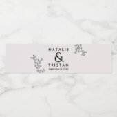 Étiquette Pour Bouteilles D'eau Mariage Floral Ampersand (Étiquettes simples)