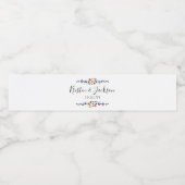 Étiquette Pour Bouteilles D'eau Mariage floral brodé (Étiquettes simples)