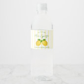 Étiquette Pour Bouteilles D'eau Mariage Lemon Main Squeeze (Devant)