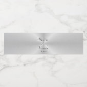 Étiquette Pour Bouteilles D'eau Mariage métallique brossé (Étiquettes simples)