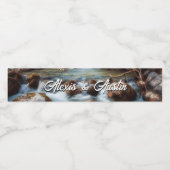 Étiquette Pour Bouteilles D'eau Mariage Mountain Stream (Étiquettes simples)