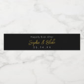 Étiquette Pour Bouteilles D'eau Mariage noir et blanc (Étiquettes simples)