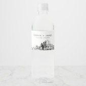 Étiquette Pour Bouteilles D'eau Mariage Phoenix Skyline (Devant)