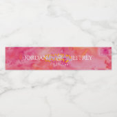 Étiquette Pour Bouteilles D'eau Mariage romantique couleur chaude (Étiquettes simples)