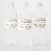Étiquette Pour Bouteilles D'eau Mariage rose blanc (Bouteilles)
