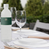 Étiquette Pour Bouteilles D'eau Mariage sur le thème des dinosaures Vert foncé