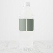 Étiquette Pour Bouteilles D'eau Mariage vert simple Boho Arch Sage (Dos)