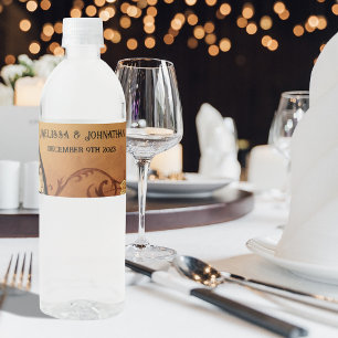 Étiquette Pour Bouteilles D'eau Mariage victorien Steampunk