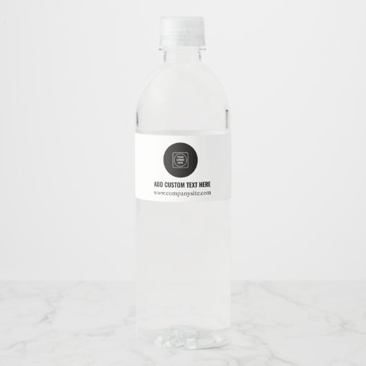 Étiquette Pour Bouteilles D'eau Marque Blanche Chic Professionnel Moderne (Devant)