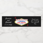 Étiquette Pour Bouteilles D'eau Married in Las Vegas Wedding Reception (Étiquettes simples)