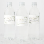 Étiquette Pour Bouteilles D'eau Meilleur Jour Toujours Élégant Mariage de verdure (Bouteilles)
