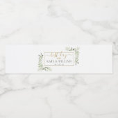 Étiquette Pour Bouteilles D'eau Meilleur Jour Toujours Élégant Mariage de verdure (Étiquettes simples)