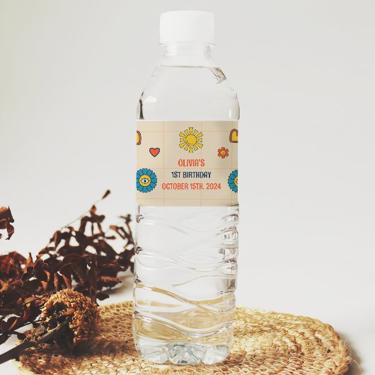 Étiquette Pour Bouteilles D'eau Merci de fête d'anniversaire super