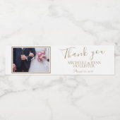 Étiquette Pour Bouteilles D'eau Merci de mariage élégant Photo (Étiquettes simples)