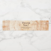 Étiquette Pour Bouteilles D'eau Merci d'écorce de bois rustique Mariage (Étiquettes simples)