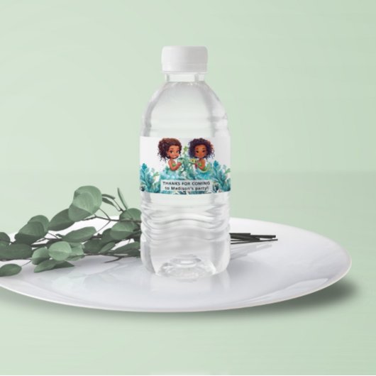 Étiquette Pour Bouteilles D'eau Merci du parti Mermaid