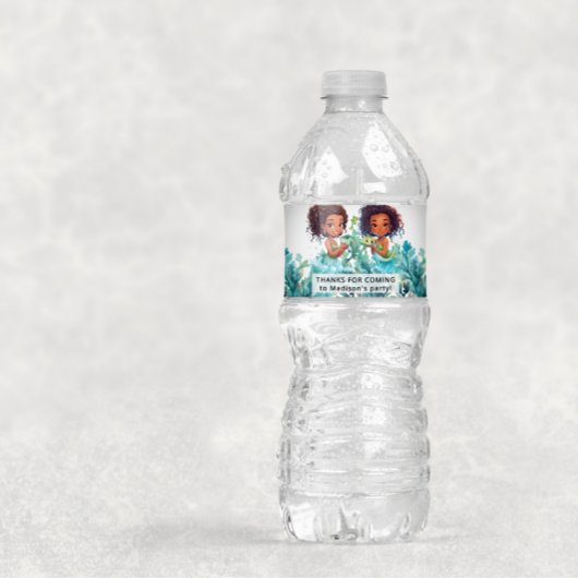 Étiquette Pour Bouteilles D'eau Merci du parti Mermaid