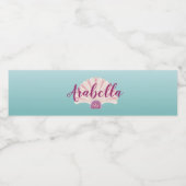 Étiquette Pour Bouteilles D'eau Mermaid Shell Birthday Water BotÉtiquette (Étiquettes simples)