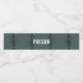 Étiquette Pour Bouteilles D'eau Mermaid Skeleton Halloween Parti Poison (Étiquettes simples)