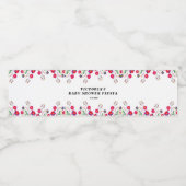 Étiquette Pour Bouteilles D'eau Mexican Flowers Baby Shower Fiesta (Étiquettes simples)