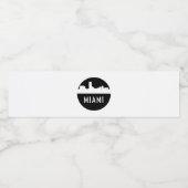 Étiquette Pour Bouteilles D'eau Miami (Étiquettes simples)