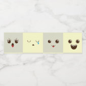 Étiquette Pour Bouteilles D'eau Mignonne face (Étiquettes simples)