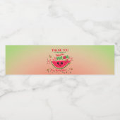 Étiquette Pour Bouteilles D'eau Mignonne Watermelon One in A Melon Girl's 1er anni (Étiquettes simples)